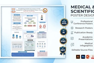 design a professional medical and scientific research poster