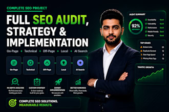 do complete SEO audit, on page, technical, local and ai search opt