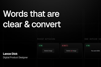 write UX copy and microcopy for your app or website