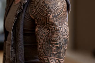 create a tattoo design of tattoo sleeve