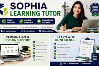 do sophia learning tutoring, study support, and course
