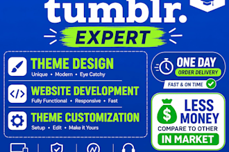 create, customize and design a professional tumblr website
