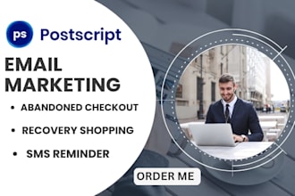 setup postscript abandoned checkout recovery shopping cart recovery SMS reminder