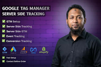 set up google tag manager GTM and server side tracking