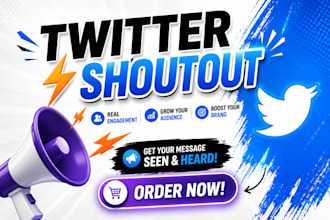 do twitter shoutout and promote your website link