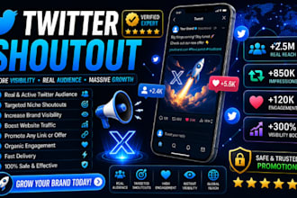 do twitter shoutout and promote your website link