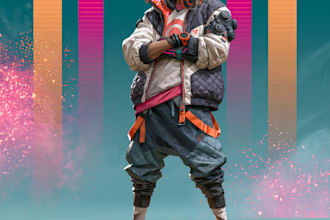 cyberpunk hacker character art