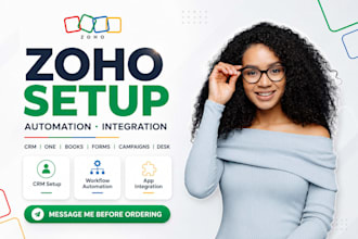 zoho crm setup zoho campaigns zoho sites zoho salesiq zoho desk zoho form books