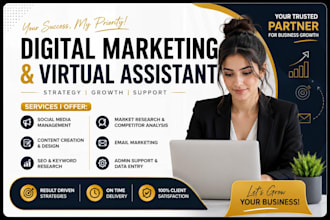 be your digital marketing manager and virtua assistent