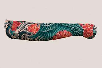 create your custom tribal, tattoo sleeve art tattoo design
