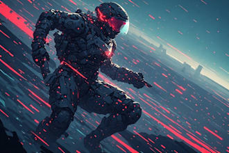 create character portraits from cyberpunk illustration