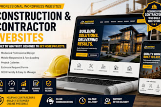 design construction contractor remodeling company wordpress website
