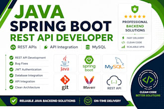 develop or fix java spring boot rest apis