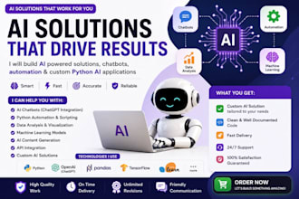 develop ai powered chatbot, automation, or python ai solution