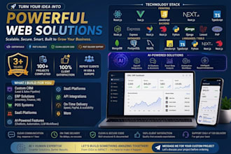 develop custom crm, erp, lms, saas web application as software developer