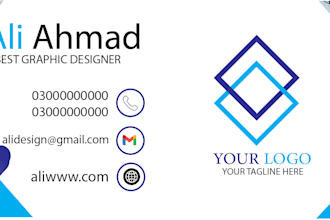 professional logo, business card and social media design