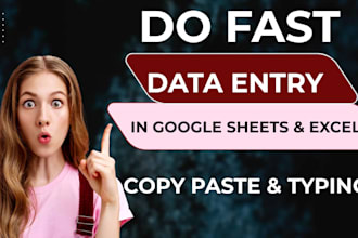 do fast  and accurate data entry in excel and pdf googlesheet