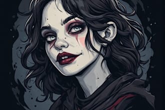 do horror character illustration