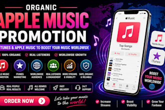 do organic apple music promotion, itunes, apple music to boost music worldwide