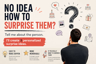 create 3 personalized surprise ideas for someone special