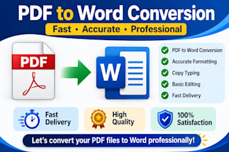 do PDF to word conversion and document formatting