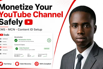 setup youtube cms, mcn and content id for monetization