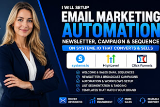 setup systeme io email marketing automation newsletter campaign sequence