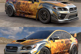 make a creative van wrap and fleet branding design
