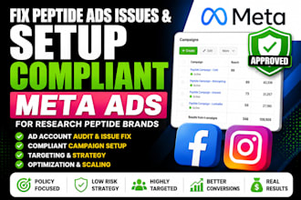 fix peptide ads issues setup compliant meta ads for research peptides brands
