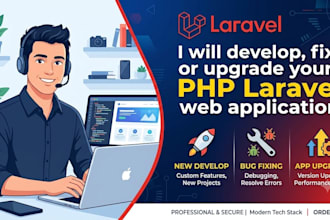develop, fix, or upgrade your PHP laravel web application
