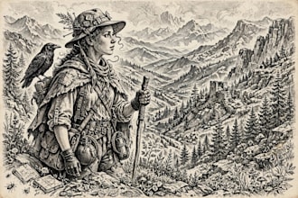 create an amazing and detailed pen and ink illustration