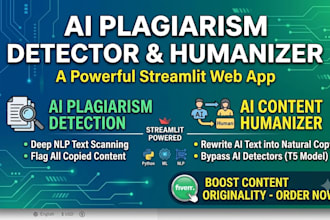 build an ai plagiarism detector and content humanizer