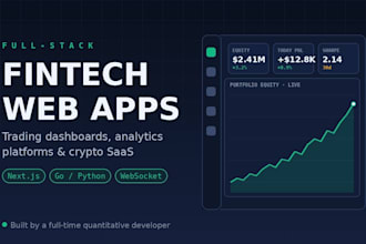 build a fintech web app or trading dashboard