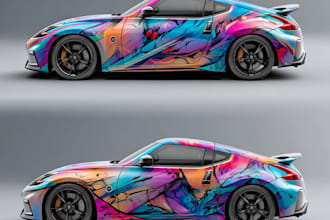 create a unique custom vehicle wrap design that stands out
