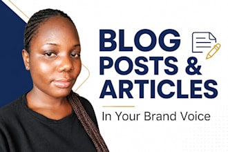 write blog posts and articles in your brand voice