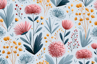 design original seamless patterns for textile, baby and pet brands