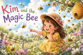 illustrate children story book kid workbook illustration story book design