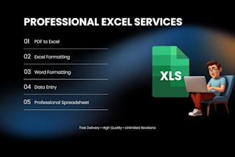 convert PDF to excel and do professional excel formatting