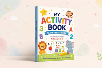 create and customize kids workbook