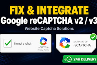 integrate or fix google recaptcha to protect your website