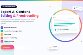humanize ai content, rewrite, and edit professionally
