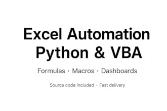excel automation with python or vba