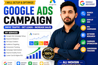set up and optimize google ads campaign for your business