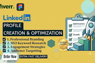 professionally  create, revamp, or optimize your linkedin