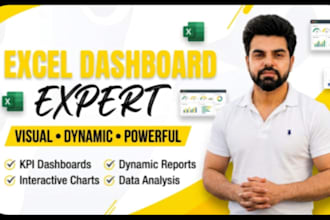 do build dynamic excel dashboards, advanced excel graphs and charts