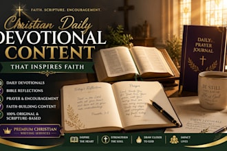 write christian daily devotional content that inspires faith