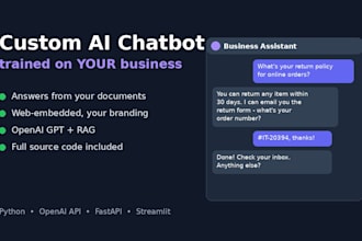 build a custom ai chatbot or gpt assistant for your business