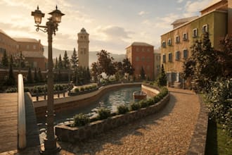 create realisitic 3d game world and scenes