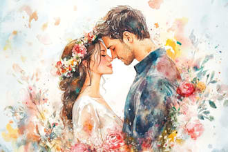 illustrate anything in watercolor style
