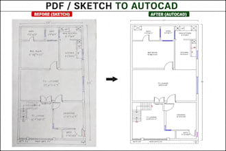 redraw PDF or sketch in autocad